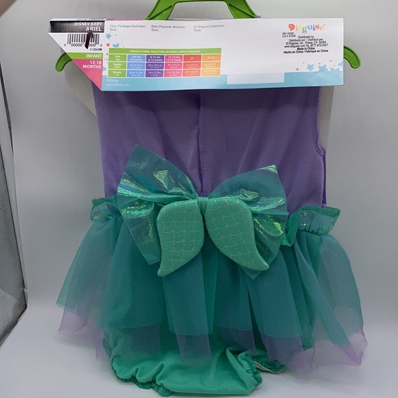 Disney Baby Ariel Infant Toddler Girls 2 Piece Halloween Costume 12-18 Months - Picture 9 of 13
